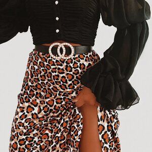 NWT Seven Wonders Leopard Print Skirt XSmall